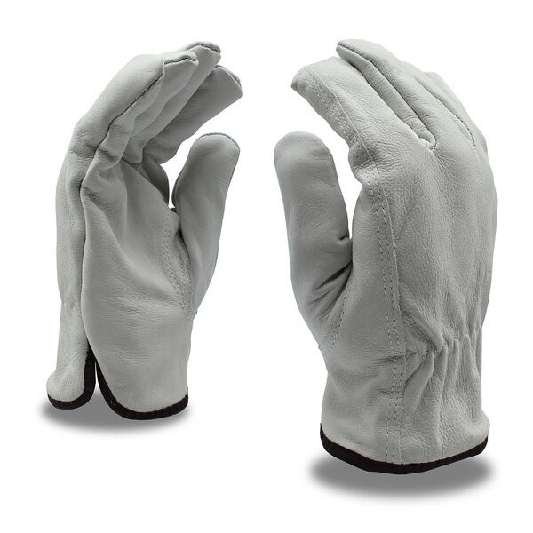 Cordova Driver, Cowhide, Premium, Grain, Lined Fleece Gloves, XL, 12PK - 8240XL