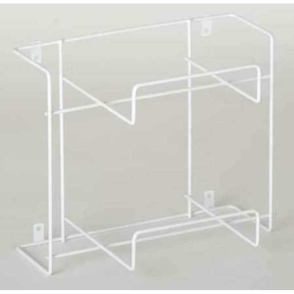 Zoro Select Glove Box Dispenser, PVC-Coated Steel, Holds (2) Boxes , White , 9-1/4"H  x 14"W  x 7"D - 6GKY7