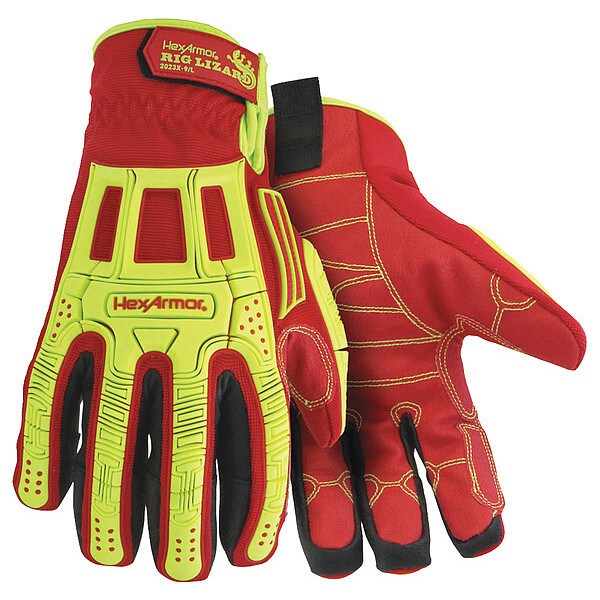 Hexarmor Hi-Vis Cold Protection Gloves, Synthetic Leather Palm, C40 Thinsulate Lining, 3XL ( 12 ) - 2023X-XXXL (12)