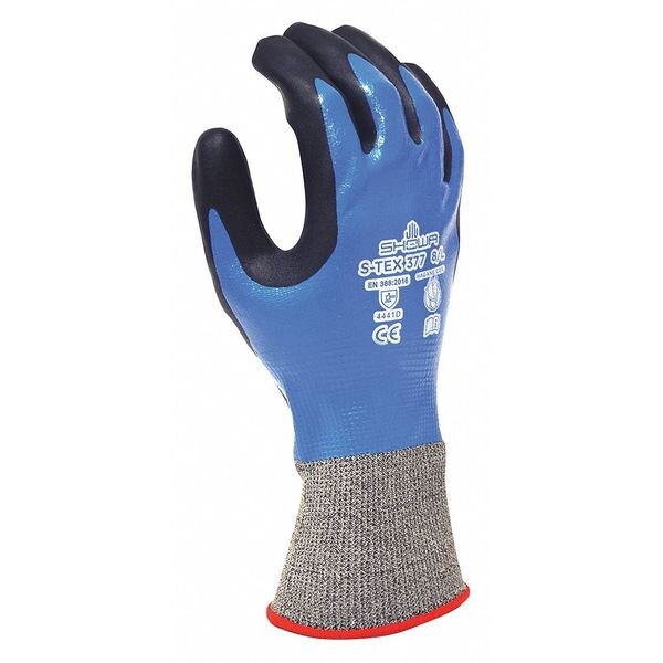 Showa Cut Resistant Coated Gloves, Cut Level A4 , Double Dipped , Foam Nitrile , Smooth , L 1 PR - S-TEX377L-08