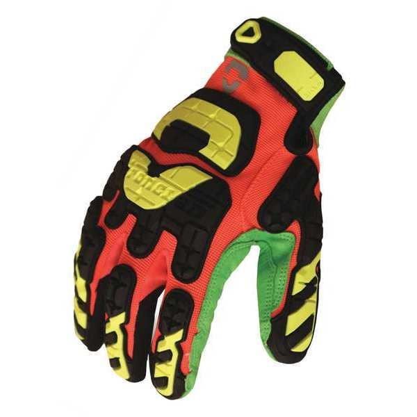 Ironclad Performance Wear Impact Gloves, M, Hi-Vis Orange/Green, PR - LPI-CC5-03-M