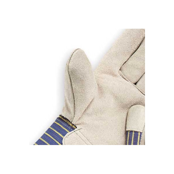 Condor Leather Gloves, Cowhide, Gauntlet Cuff, Wing Thumb, Full Finger, Gray, L, 1 PR - 2AW10