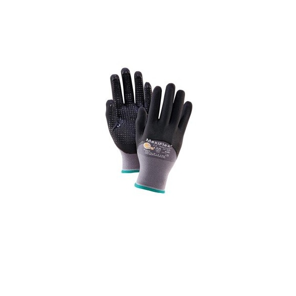 Pip Coated Gloves, Nitrile, Black/Gray, L 12 PK - GLV323-L