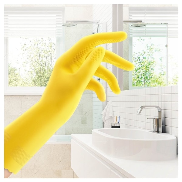 O-Cedar Playtex HandSaver Reusable Gloves, L, Latex/Neoprene/Nitrile, Yellow - 163673