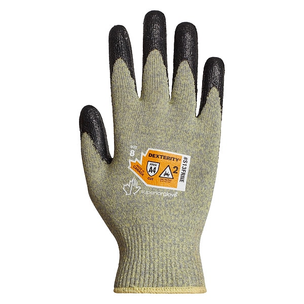Superior Glove Flame Retardant Gloves, Black/Tan, 7, 1 PR - S13FRNE-7