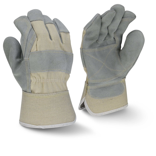 Radians Leather Glove, Leather, Gray, L, 1 PR - RWG3400WDPL
