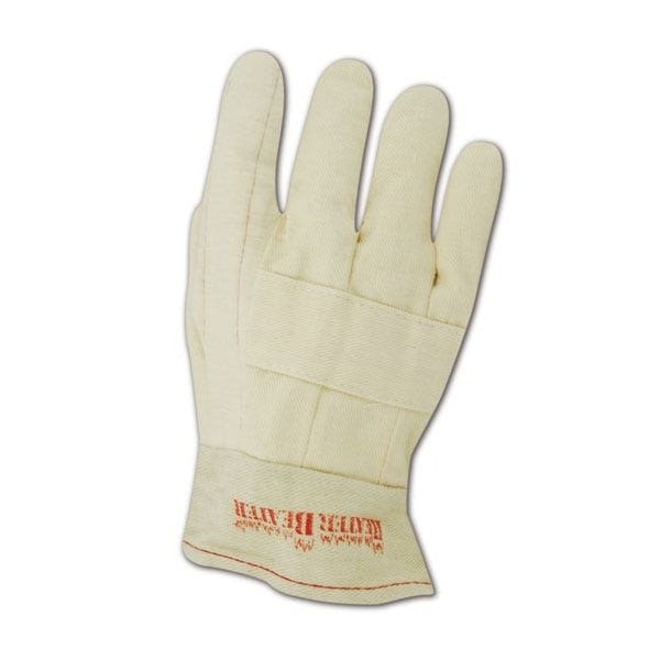 Magid Textile Gloves, Cotton, Band Top Cuff Natural, Men's (Fits Large), 12 PK - 298KBT