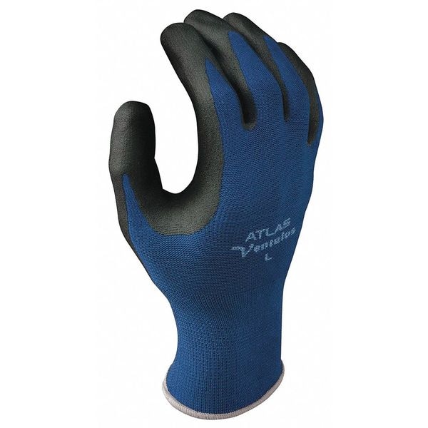 Showa Coated Gloves, Foam Nitrile, Smooth, Palm, 4 Abrasion Level, Blue, S (6) 1 PR - 380S-06