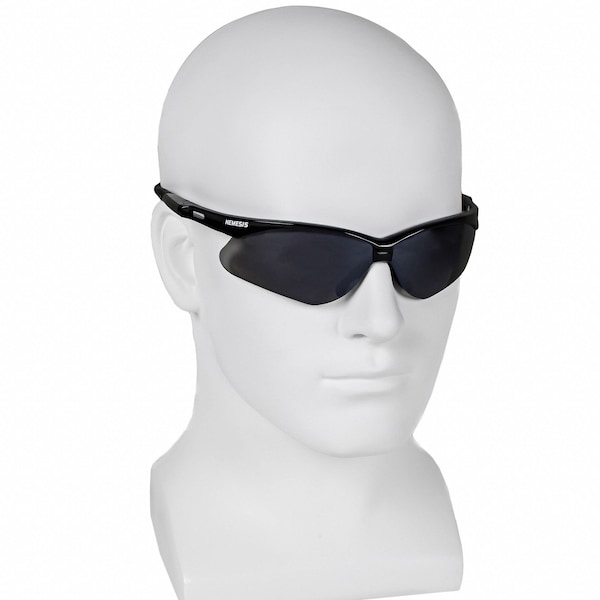 Kleenguard V30 Nemesis Safety Glasses, Mirror Coating, Scratch-Resistant, Black Half Frame, Smoke Lens - 25688