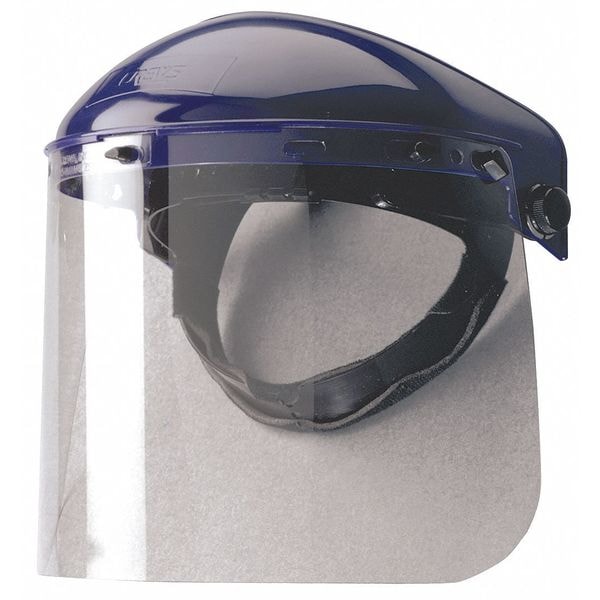 Mcr Safety Take Up Headgear, Ractchet, Includes Headgear Only, Fits Most Face Shields, Adjustable Size, Blue - 103