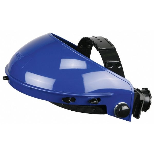 Mcr Safety Take Up Headgear, Ractchet, Includes Headgear Only, Fits Most Face Shields, Adjustable Size, Blue - 103