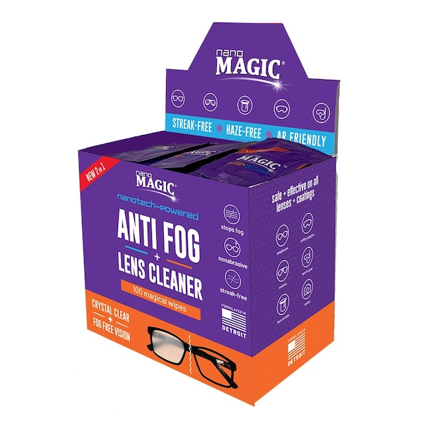 Nano Magic Anti Fog  Lens Cleaning Wipes 100 Pack, 1ct - 890100NMWA