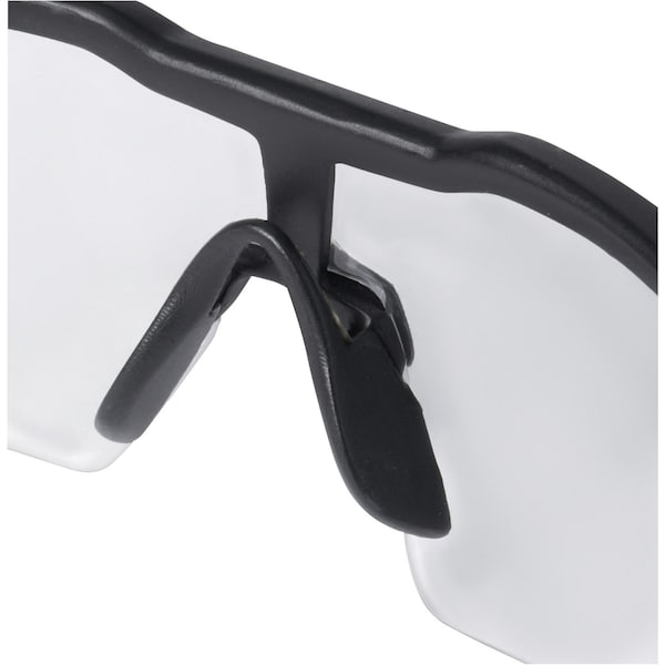 Milwaukee Tool Safety Glasses Anti-Scratch, Clear Lens, Half-Frame, Wraparound - 48-73-2011