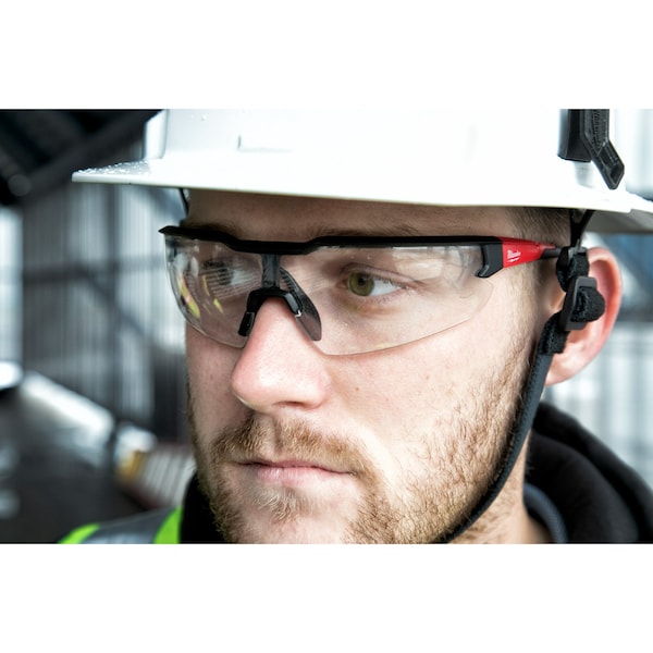 Milwaukee Tool Safety Glasses Anti-Scratch, Clear Lens, Half-Frame, Wraparound - 48-73-2011