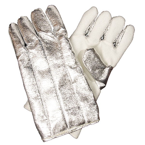 Z-Flex 301 Heat Resistant Gloves, Z-Flex(R) Aluminized Back, Zetex Texturized Fiberglass Palm, Silver - 2100020
