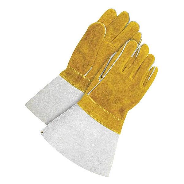 Bdg Gander Brand Welding Gloves, Gauntlet Cuff, Straight Thumb, Premium Cowhide, Universal, 1 PR - 64-1-888