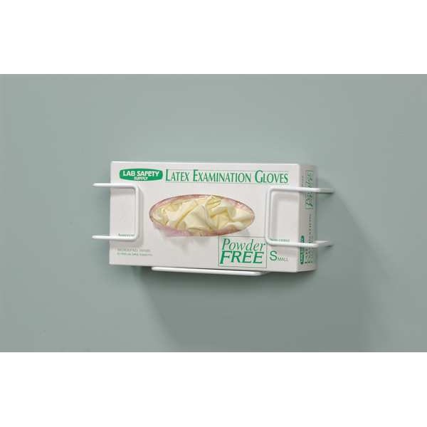 Zoro Select Glove Box Dispenser, Enamel-Coated Steel Wire, Holds (1) Box , White , 4"H x 11-3/8"W x 3-15/16"D - 6GKX8