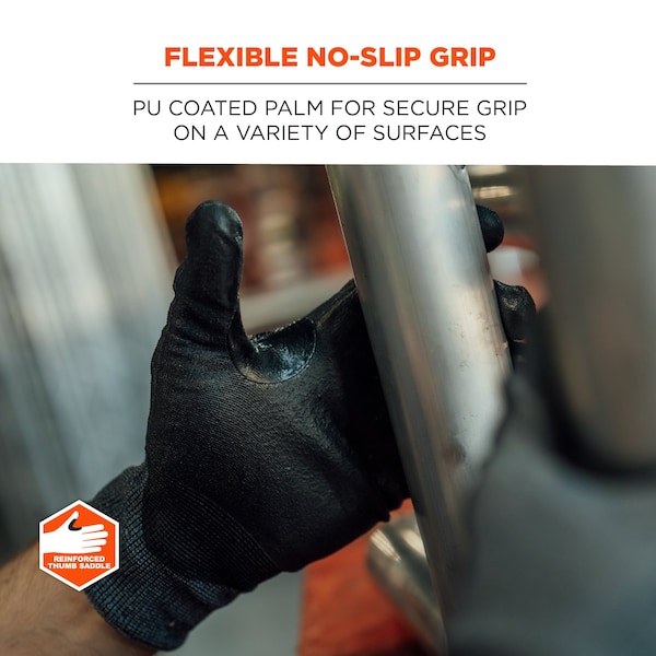 Ergodyne Cut-Resistant Coated Gloves, Cut Level A6 , PU , M 1 PR - 7061