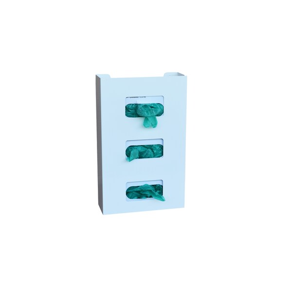 Omnimed Painted White "Square Cut" Glove Box Holder (Triple) - 305342