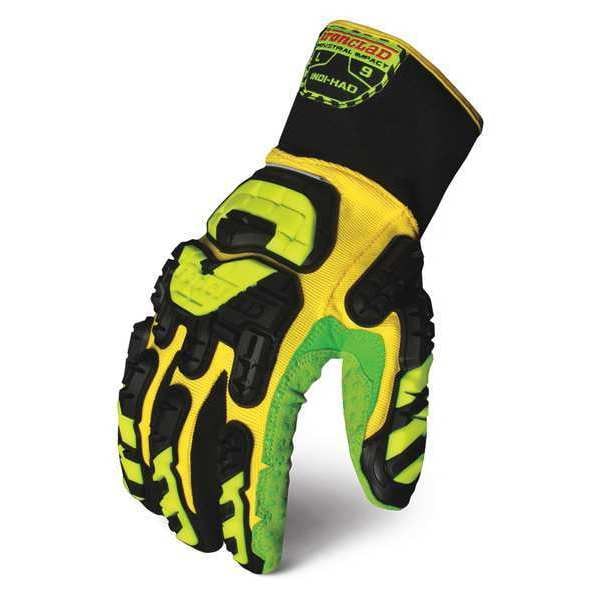 Ironclad Performance Wear Impact Gloves, 3XL, Yellow/Green/Black, PR - INDI-HAD-07-XXXL
