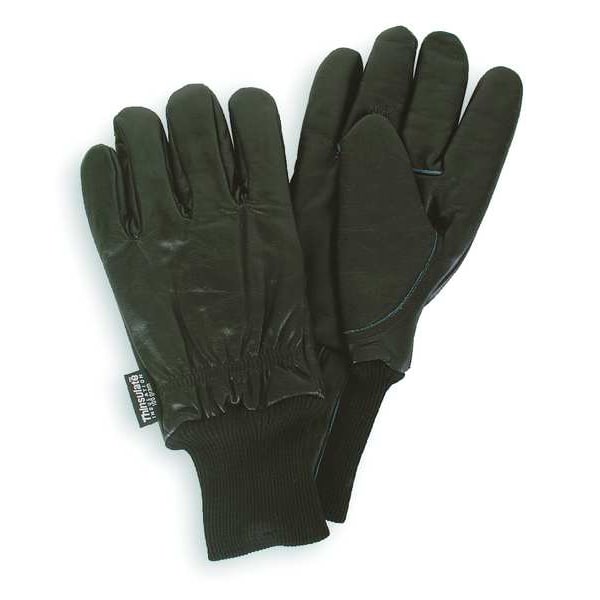 Condor Cold Protection Gloves, Grain Cowhide Leather Palm, Thinsulate Lining, Black, L ( 9 ) - 4TJW4