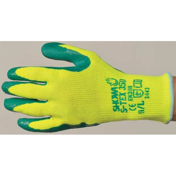 Showa Coated Gloves, Cut Level A4 , Dipped , Nitrile , Smooth , L 1 PR - S-TEX350L-09