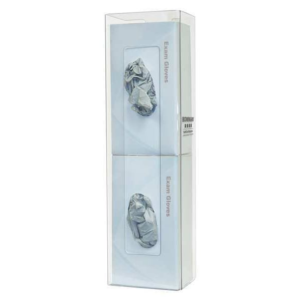 Bowman Dispensers Glove Box Dispenser, PETG Plastic, Holds (2) Boxes , Clear , 20-1/8 in H x 5-1/2 in W x 4 in D - GP-106
