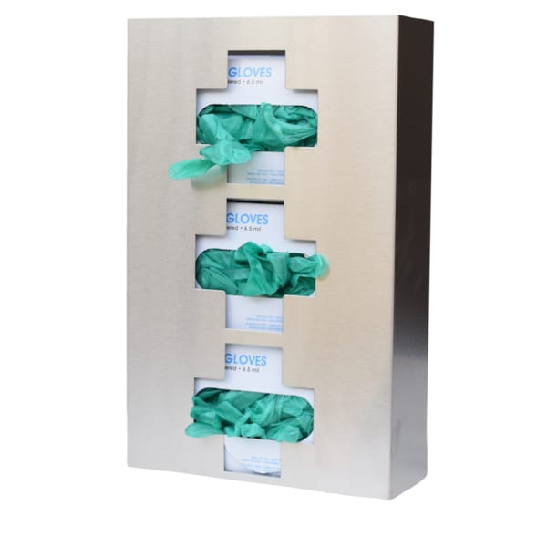 Omnimed Stainless Steel "Medical Cross" Glove Box Dispenser (Triple) - 305337