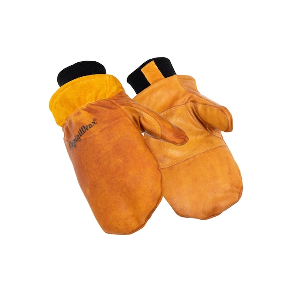 Refrigiwear Cold Protection Gloves, Split Cowhide Leather Palm, Fleece Lining, Gold, S - D317RGLDSML