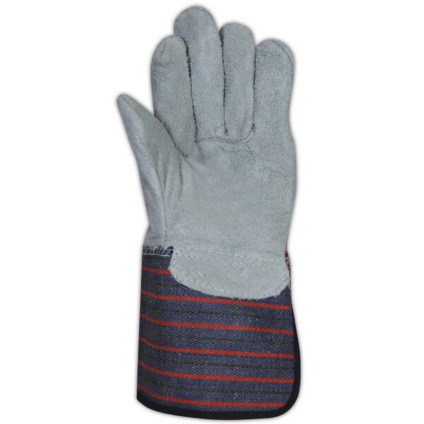 Magid Leather Palm Gloves, Wing Thumb, Gray, L, 12 PK - TG725IE