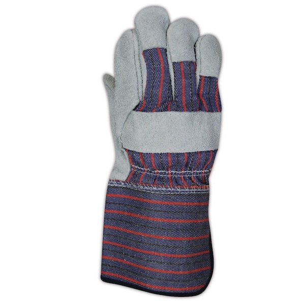 Magid Leather Palm Gloves, Wing Thumb, Gray, L, 12 PK - TG725IE