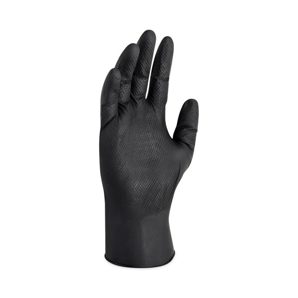 Kleenguard Kraken Grip, Disposable Gloves, 6 mil Palm, Nitrile, Powder-Free, 2X-Large, 900 PK, Black - 49279