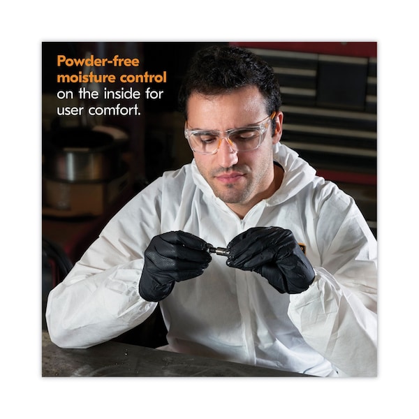 Kleenguard Kraken Grip, Disposable Gloves, 6 mil Palm, Nitrile, Powder-Free, 2X-Large, 900 PK, Black - 49279