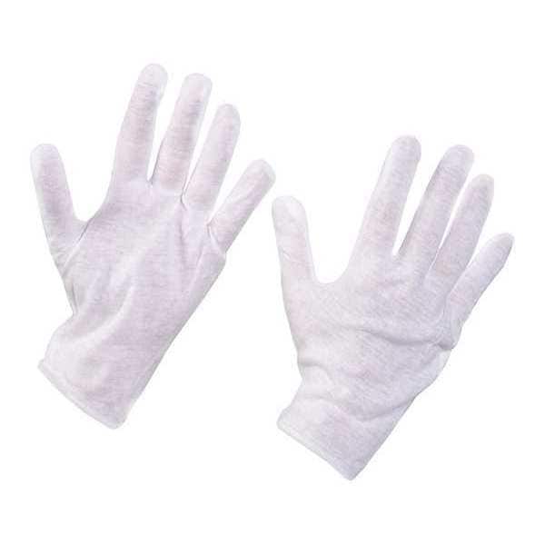 Partners Brand Cotton Inspection Gloves, 3.5 oz., Large, White, 12 Pairs/Case - GLV1051L