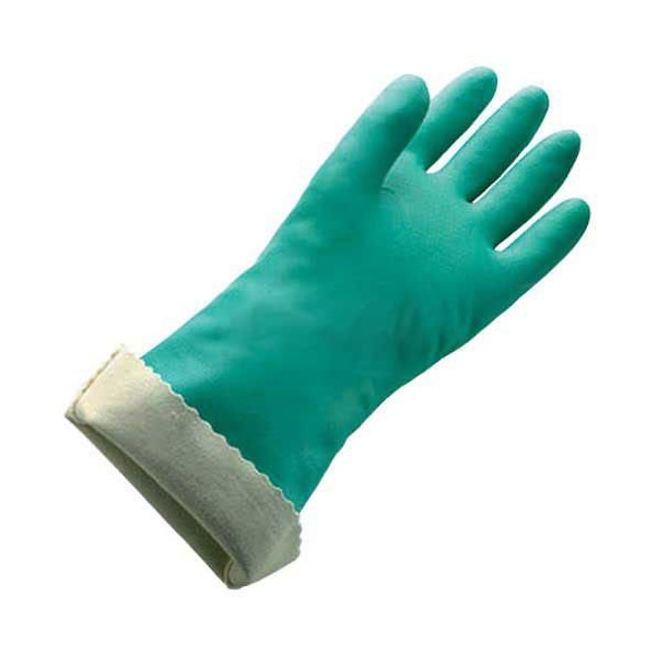 Genphil Chemical Resistant Gloves, Cotton Lining, Nitrile, 18, Green, XL, 1 PR - 483420
