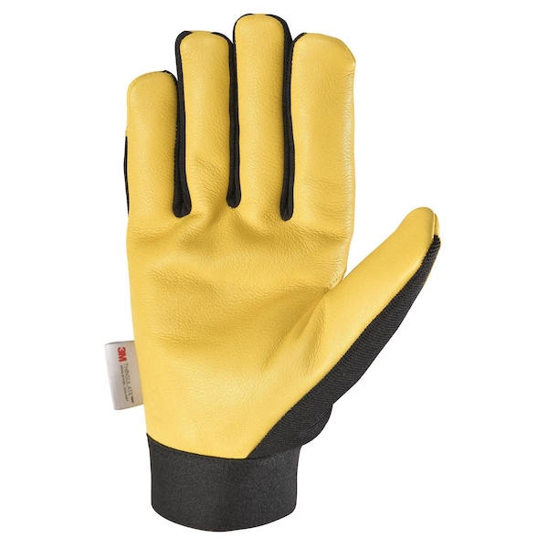 Wells Lamont Wells Lamont Men's Saddletan Grain Winter Work Gloves Black/Yellow M 1 pair - 3223M