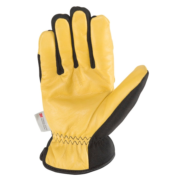 Wells Lamont Wells Lamont Men's Saddletan Grain Winter Work Gloves Black/Yellow M 1 pair - 3223M