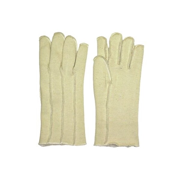 Salisbury Knit Gloves, Jersey Cotton, Cream, 1 PR - L10JK