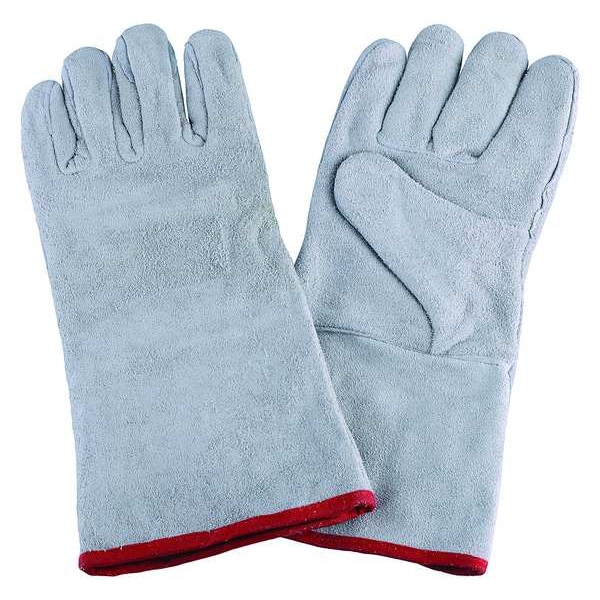 Condor Condor Welding Gloves, Gauntlet Cuff, Wing Thumb, Standard Cowhide, L, 1 PR - 4JF96