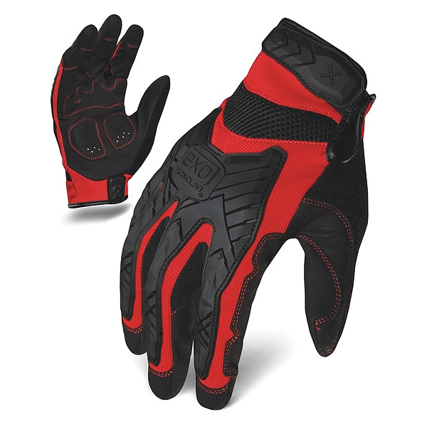 Ironclad Performance Wear Impact Mechanics Glove, Red/Black, XL, PR - EXO2-MIGR-05-XL