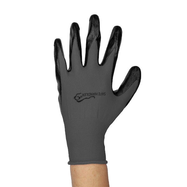Safe Handler Nitrile Firm Grip Work Gloves, OSFM, Gray (12-Pack) - BLSH-ESRG-17GY