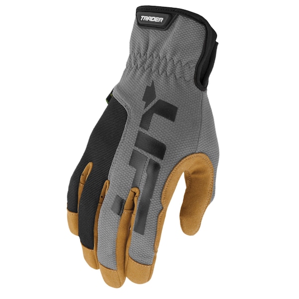 Lift Safety TRADER Glove Grey Slip OnOff Cuff - GTR-17YBRL