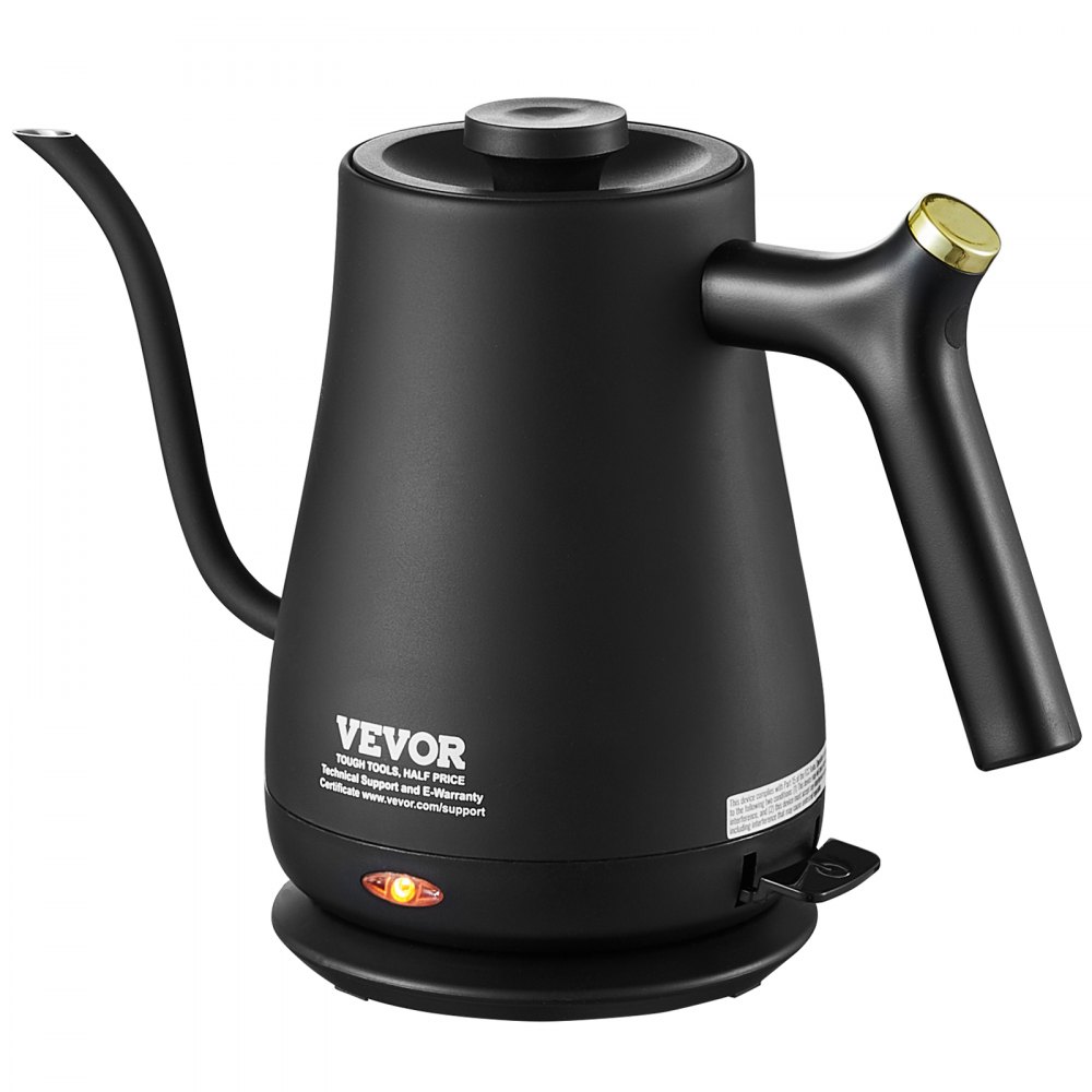 VEVOR 1L Electric Gooseneck Kettle, 1200W Fast Heating Gooseneck Pour Over Coffee Tea Kettle, 304 Food Grade Stainless Steel Hot Water Boiler Heater with Boil-Dry Protection, Auto Shut-off - TEJDSH1LJJRL2MDU6V1