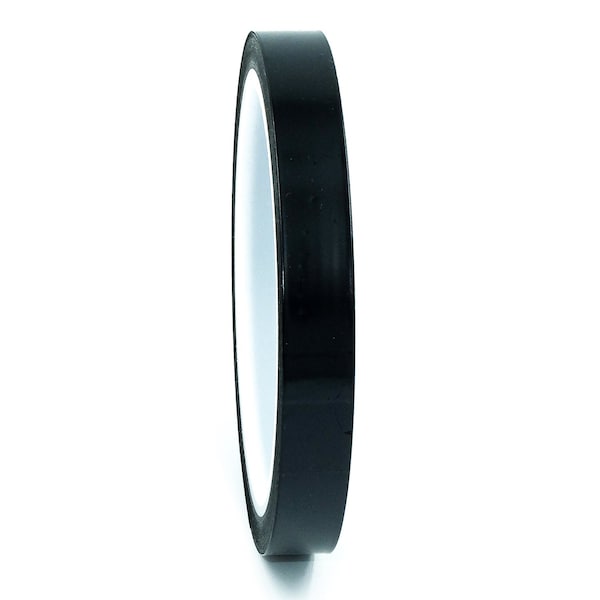 Cinta de poliimida de alta temperatura Bertech, 2 mil de grosor, 1/4 de pulgada de ancho x 36 yardas de largo, negro - PPT2B-1/4