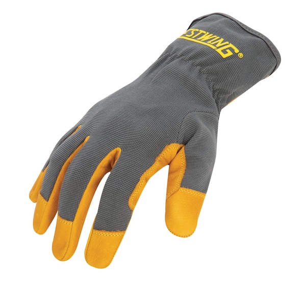 Estwing Leather Palm Work Glove with Elastic Sewn Extended Cuff, X-Large - EWLPSC0611