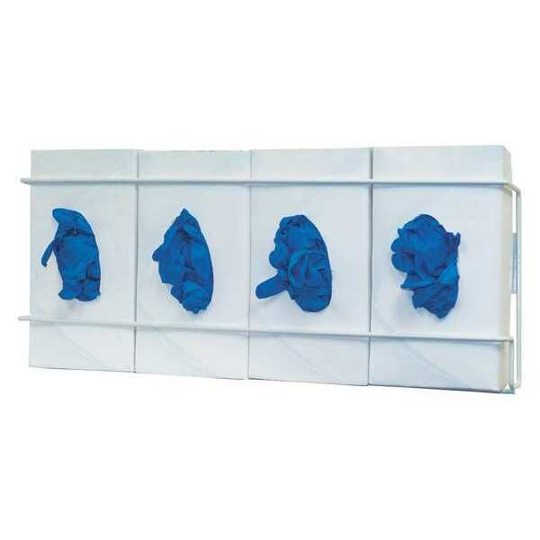 Bowman Dispensers Glove Box Dispenser, Powder-Coated Steel Wire, Holds (4) Boxes , White - GL044-0613