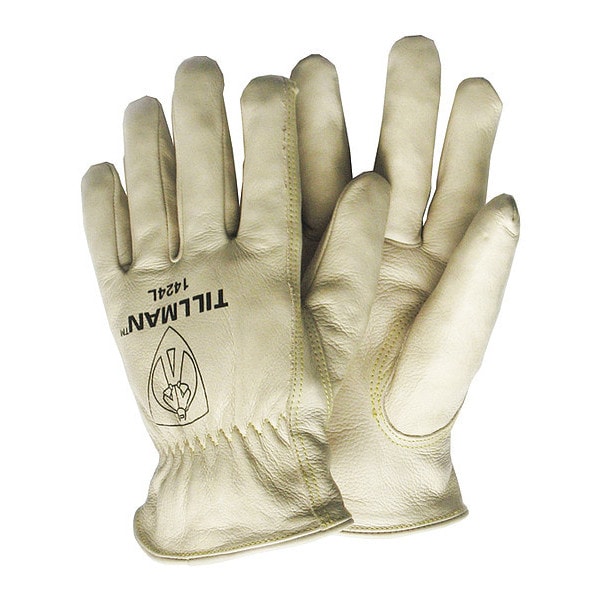 Tillman Leather Drivers Gloves, Leather Rolled, Keystone Thumb, Gunn Cut, Pearl, S 1 PR - 1424S