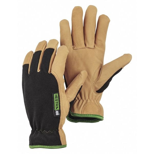 Hestra Glove, Leather, Goatskin, Black/Tan, XL - 73010-701-10
