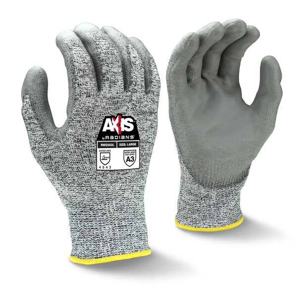 Radians Cut Resistant Coated Gloves, Cut Level A3 , Polyurethane , XL - RWG562TXL
