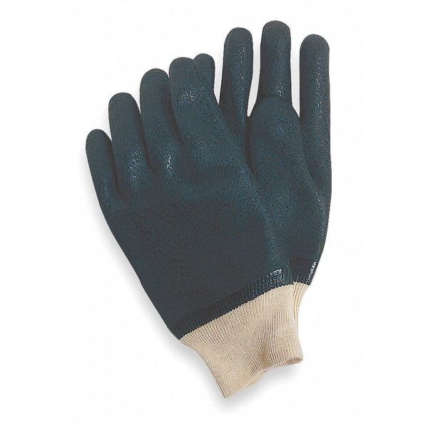 Condor Condor Chemical Resistant Gloves, Cotton Jersey, 10.25 in L, Black, L, 1 PR - 3BA50